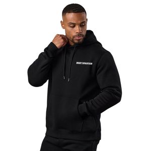 Sweat à capuche noir pour homme, pull décontracté en molleton, manches longues, vêtements de sport, tenue de gym, mode hiver - Product Image 1