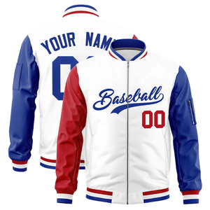 Veste universitaire chauffante personnalisée pour homme, blanche-rouge-bleue, écologique, avec fermeture à boutons recouverts et logo frontal, vêtements de sport d'hiver - Product Image 3