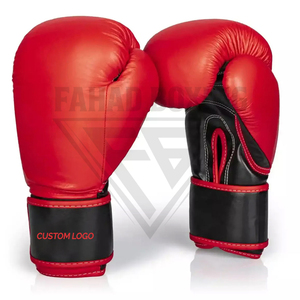 Guantes de Boxeo de Piel Sintética con Logotipo Personalizado, Buen Proveedor, Nuevo y Moderno, Servicio OEM ODM, Buena Calidad, Diseños Únicos para Entrenamiento de Combate - Product Image 1