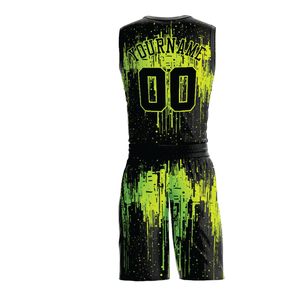 Tenue d'équipe de basketball pour hommes de qualité supérieure, sublimée, grande taille, séchage rapide, vêtements de sport - Product Image 5
