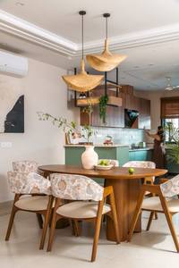 Juego de Comedor Moderno de Madera de Teca, Sillas Tapizadas Contemporáneas, Muebles de Lujo para Casa o Villa - Product Image 5