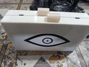 Sac à main en résine pour femme, dernier design tendance, pochette élégante, imperméable, avec diamants, doublure en soie, pour soirée, mariage - Product Image 3