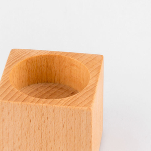 Portavelas Cuadrados de Madera de Haya Rústica para Velas de Té - Product Image 2