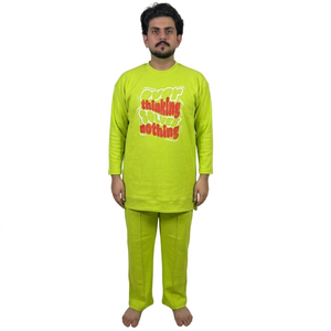 Nouvel ensemble de survêtement décontracté d'été pour homme en tissu éponge, 2 pièces, séchage rapide, polyester/coton, t-shirt et pantalon, collection OEM 2026 - Product Image 4