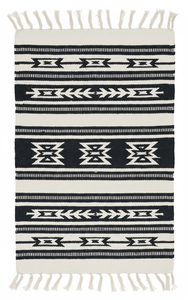 Tapis de couloir / tapis en coton tissé à la main avec motif floral moderne, lavable en machine, réversible, pour la maison, le camping, les pique-niques, les voyages, la prière - Product Image 5