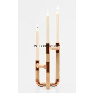 Unique Fancy Designer Handmade <b>Brass</b> <b>Candlestick</b> Holder Set Gold Finish Home Decoration Centerpiece From India In Lowest Price - Product Image 2