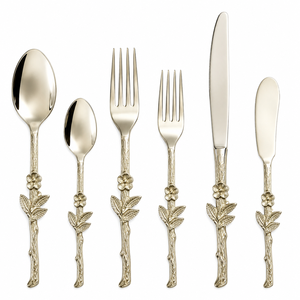 Luxury <b>Crystal</b> Handle Stainless Steel Flatware Set Spoon Fork Knife Premium Dining Tableware - Product Image 4