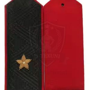 Custom Embroidered Eco-Friendly Luxury Epaulettes with Gold Star Rhinestone Sew-On Badges for Uniform Shoulder Rank - Product Image 5