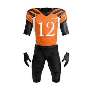 Ensemble de maillot de football américain rouge pour homme, numéro 24, respirant, en maille, col en V, manches courtes, polyester/coton, pantalon noir à boucle - Product Image 3