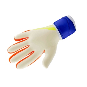 Football Goalkeeper Gloves White Orange Neon Green <b>Full</b> Finger Non <b>Slip</b> Breathable Adjustable Wrist Strap Unisex - Product Image 2