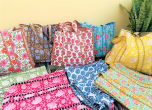 Sac fourre-tout matelassé en coton imprimé à la main, style bohème, écoresponsable, pour femme, hiver/printemps/été, multicolore, usage quotidien - Product Image 6