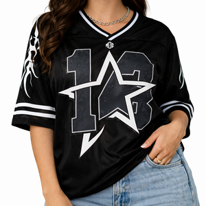 Camiseta de Fútbol Americano Unisex, Personalizada, de Malla, Corte Holgado, Antibacteriana, Impresión por Sublimación, Marca Privada OEM, Hecho en EE. UU. - Product Image 1