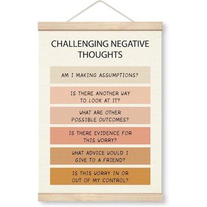Therapist Psychologist Therapy Decorations Wood Hanger Canvas <b>Poster</b> Prints Anxiety Relief Wall Decor for Mental Letter Boards - Product Image 1