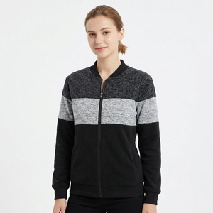 Men's Color Block Knitted Canvas Motorcycle <b>Jacket</b> <b>Mandarin</b> <b>Collar</b> Zipper Casual Winter Wear Nylon/Cotton Hooded Front Logo - Product Image 6