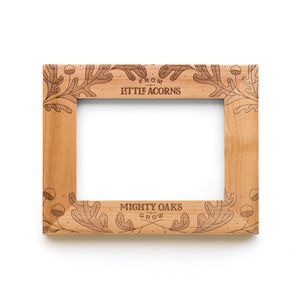 Cadre photo en bois au prix d'usine, motif feuille de chêne sculpté sur mesure, cadre photo en bois moderne pour la décoration de la maison, cadre photo de table - Product Image 1
