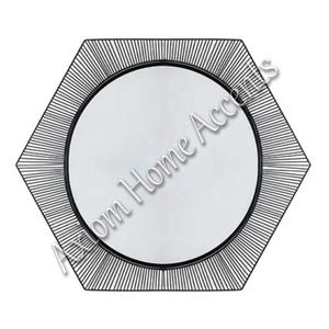 Axiom Home Accents Miroir mural rond en métal moderne Accent en fer fini rustique pour salon ou entrée de ferme - Product Image 3