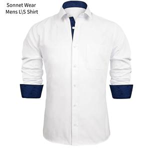 Chemises pour hommes à boutons unis avec imprimé sur le devant - Product Image 5