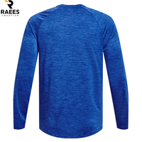 T-shirt à manches longues à col rond uni pour homme, tissu en toile de haute qualité, respirant, service OEM, vente en gros