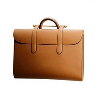 Porte-documents pour ordinateur portable en cuir de buffle véritable, 100 % imperméable, durable, écologique, finition naturelle, léger, grande capacité