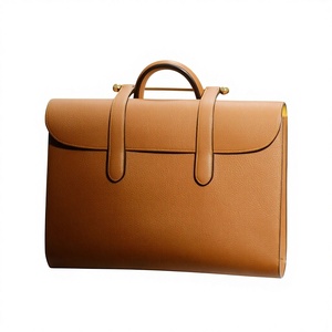 100% Waterproof Natural Finish Genuine Cow Buffalo Hide <b>Leather</b> Modern Lightweight Korean Travel Laptop <b>Briefcase</b> Durable - Product Image 6