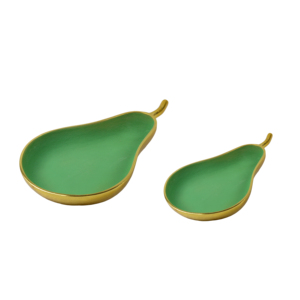 Plateau de service en bois rond avec finition émaillée, idéal pour la décoration de table à manger à la maison, plateau de service alimentaire design - Product Image 3