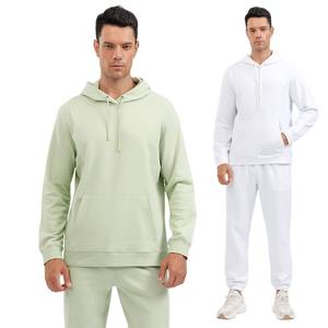 Custom Logo Slim Fit Casual Solid Winter <b>Tech</b> Fleece Tracksuit with Side Pockets Windproof Breathable 100% Cotton - Product Image 1