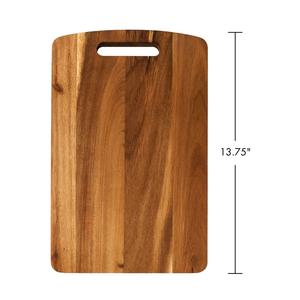 Planche à découper en bois élégante, épaisse, durable, compatible avec les couteaux, finition lisse, avec poignée intégrée, idéale pour couper et servir - Product Image 5