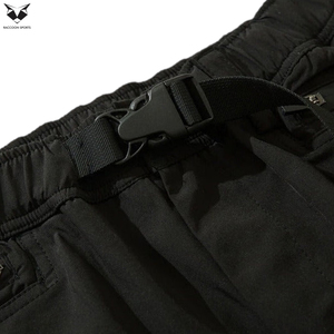 Pantalon respirant léger à sangle réglable, multi-poches, durable, coupe ajustée, imperméable, style urbain, taille élastique, style streetwear, haute qualité - Product Image 4