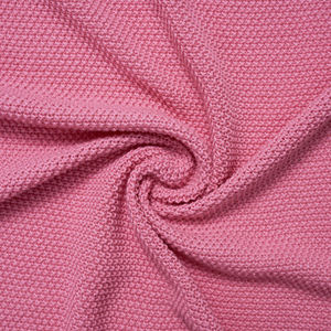 <b>Throw</b> Rectangle Cute Knitted Rose Pink Color Baby <b>Blanket</b> Solid 100% Cotton Eco-Friendly Heirloom 209-278g <b>Blanket</b> in Vietnam - Product Image 3
