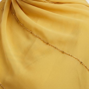 Dernier design Hijab en jersey imprimé orné de diamants, avec strass en pierre de qualité supérieure, écharpe douce et respirante - Product Image 5
