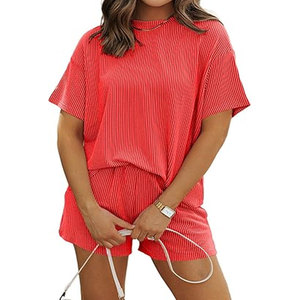 ชุดเสื้อเชิ้ตและกางเกงขาสั้นผ้าซาตินคอตตอน 100% คุณภาพสูง รุ่น 2026 สไตล์ลำลองสำหรับฤดูร้อน แขนสั้น ระบายอากาศได้ดี กันน้ำ มีกระเป๋า - Product Image 1