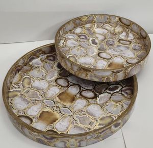 High Quality Classic Golden <b>Black</b> MDF Board <b>Serving</b> <b>Tray</b> Enamel Sticker Print for Home by Perfect Enterprises - Product Image 2
