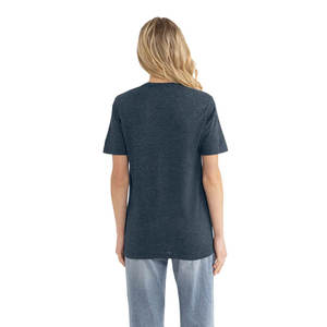 T-shirt unisexe Next Level Very Important, coupe slim, col rond, en coton mélangé, bleu marine chiné, essentiel - Product Image 2