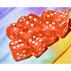 Dados de Plástico Rojos Personalizados al por Mayor, Dados Estándar de 6 Caras con Esquinas Redondeadas para Juegos de Mesa, Casino y Fiestas - Product Image 5