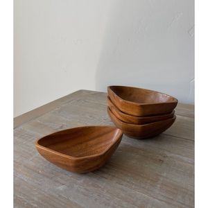 Bol de service en bois poli à la main, écologique et luxueux, jetable pour les aliments, les fruits, les repas - Product Image 3