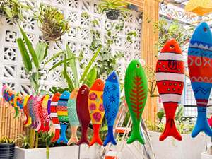Décoration murale en bois pas chère pour enfants, poisson en bois peint à la main, coloré, en acrylique, pour chambre marine, cadeau - Product Image 6