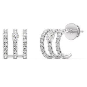 Pendientes de Aro de Triple Hilera - Product Image 5