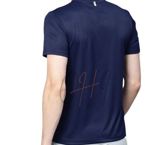 Camiseta de Manga Corta para Hombre, Color Azul Marino, Cuello Redondo, Logotipo Estampado en la Parte Delantera, Tejido Transpirable, 100% Algodón, Estilo Tie-Dye, Corte Holgado Informal - Product Image 2