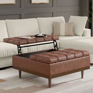 Mariah Lift Top Table Storage Ottoman: Eleganti Sgabelli e Pouf Contenitori - Product Image 1