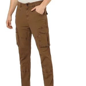 Pantalones Cargo de Mezclilla 100% Algodón de Corte Holgado, Pantalones Cargo de Pierna Ancha, Pantalones Personalizados, Jeans para Hombre, Pantalones de Carpintero con 8 Bolsillos - Product Image 1