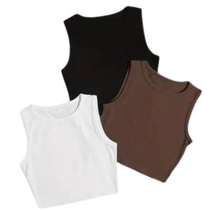 Camiseta sin Mangas Personalizada para Mujer, Algodón Premium, Estampada, Informal, a la Moda, Fabricante de Marca Privada - Product Image 3