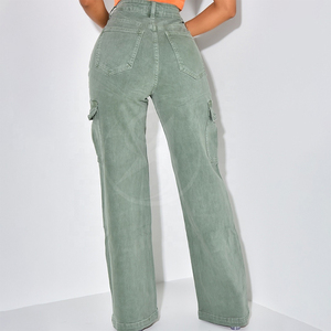 Custom High <b>Waist</b> Baggy Pant <b>for</b> Women Oversize Winter Fashionable Pocket Denim <b>Jeans</b> OEM Service Ladies <b>Jeans</b> Pants - Product Image 3