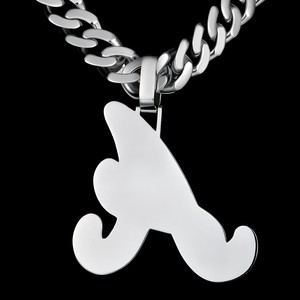 Colgante Personalizado Letra A Hip Hop de Plata 925 con Baño de Rodio y Moissanita, Dijes Finos Estilo Ice Out para Hombre - Product Image 2