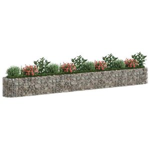 Grand bac à fleurs surélevé en gabion d'acier galvanisé robuste, fournitures de jardinage - Product Image 3