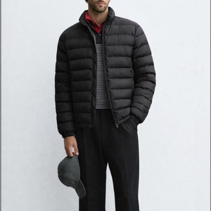 OEM Custom Men Plus Size <b>Winter</b> Quilted <b>Jacket</b> <b>Waterproof</b> Windbreaker Zipper Hoodie Embroidered Casual Snow Wear puffer hiking - Product Image 1