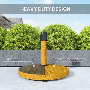 Base per Ombrellone da Esterno Resistente con Ruote, Forma Quadrata, per Giardino e Bordo Piscina, Naturale, con Raggio di 2,5 m - Product Image 5