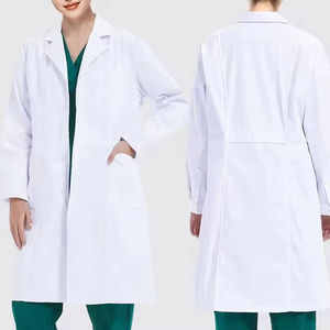 เสื้อกาวน์แพทย์สีขาว ดีไซน์ทันสมัย ผ้าฝ้ายผสมโพลีเอสเตอร์ สำหรับแพทย์หญิง พยาบาล และบุคลากรทางการแพทย์ - Product Image 5