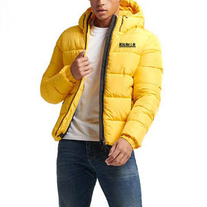 Veste matelassée pour homme, best-seller de l'hiver, avec col montant, logo sur le devant, imperméable et coupe-vent, rembourrage doux - Product Image 1