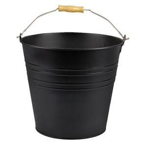 Panier à bois de chauffage le plus vendu en fer avec revêtement en poudre galvanisé noir, seau à charbon avec poignée, taille, forme et couleur personnalisables - Product Image 6