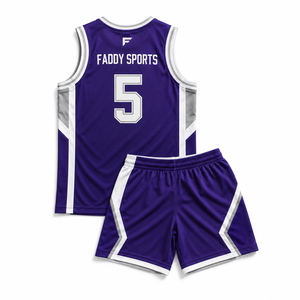 Ensemble de maillots et shorts de basketball personnalisés par sublimation, séchage rapide, respirant, pour hommes, enfants, tenue d'équipe professionnelle, kit de sport - Product Image 2